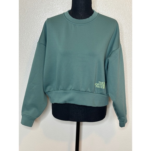 The North Face Tops - The North Face Horizon Cropped Boxy Oversized Sweatshirt Teal Size Small